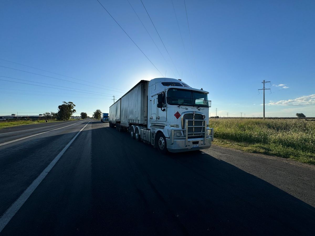Semi truck on an open highway